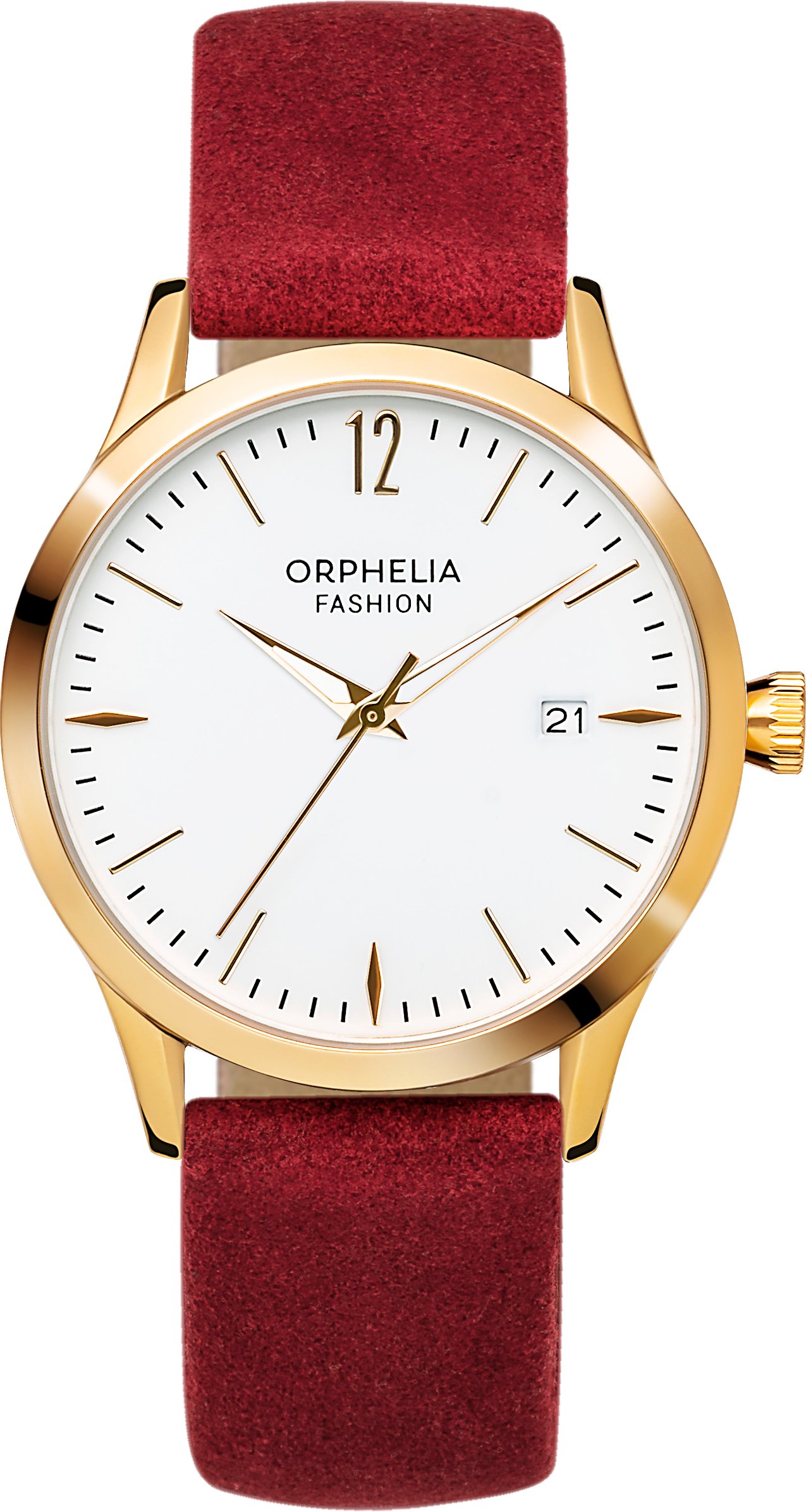 Orphelia Fashion Wildleder Damen rote Uhr OF711701