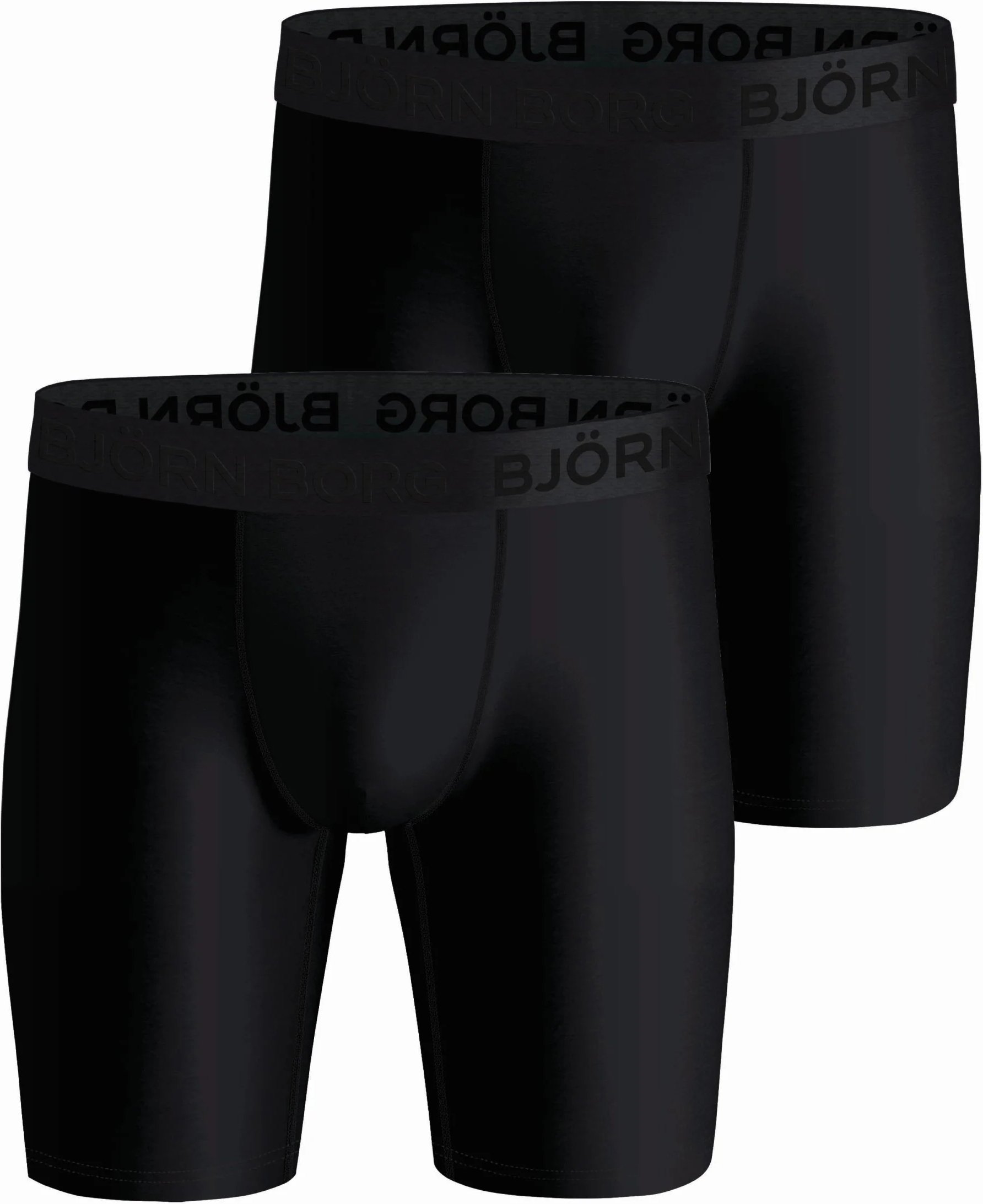 Björn Borg 2-Pack Performance Boxers Long Leg Schwarz