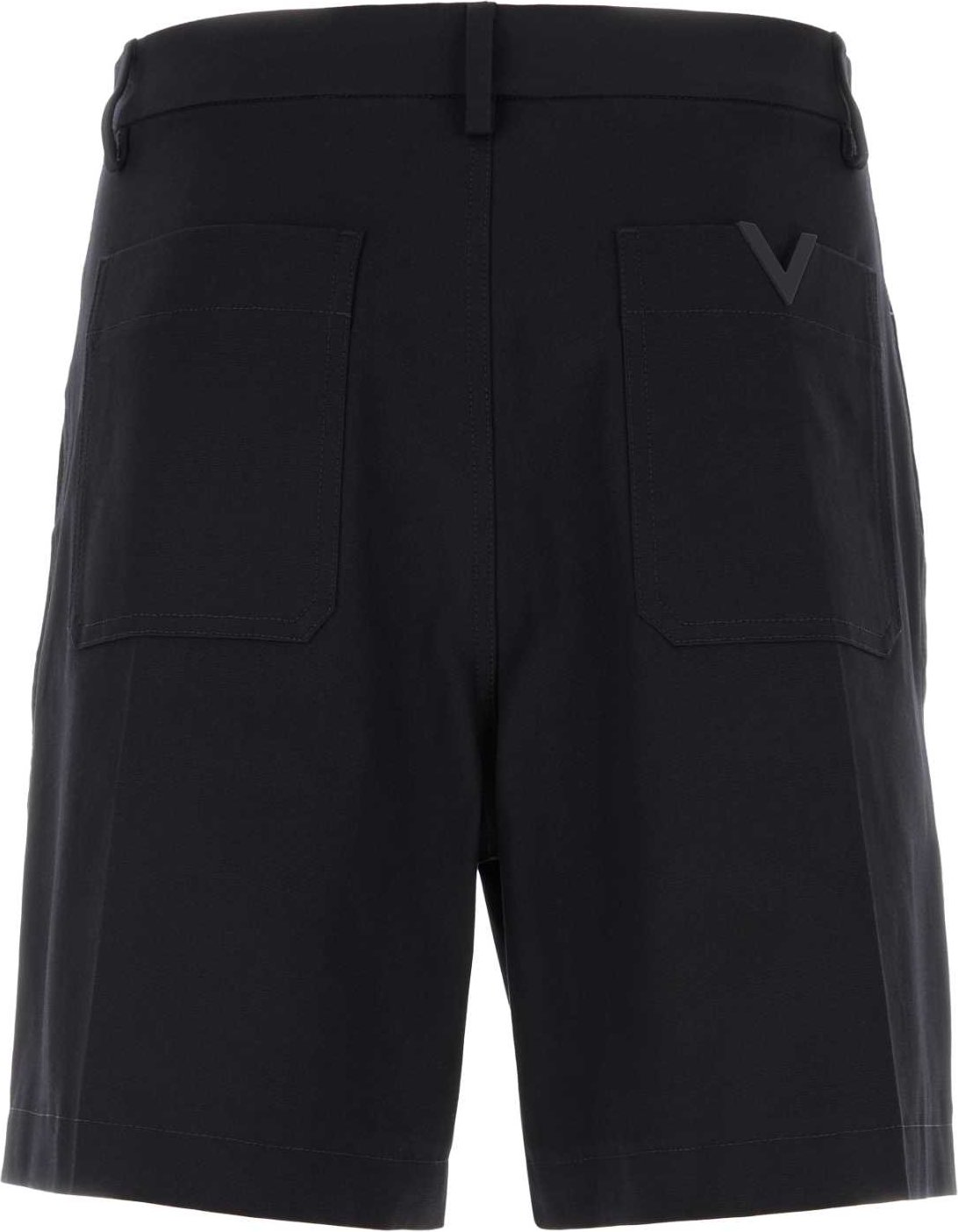 Mitternachtsblau Stretch Baumwoll-Bermudashorts