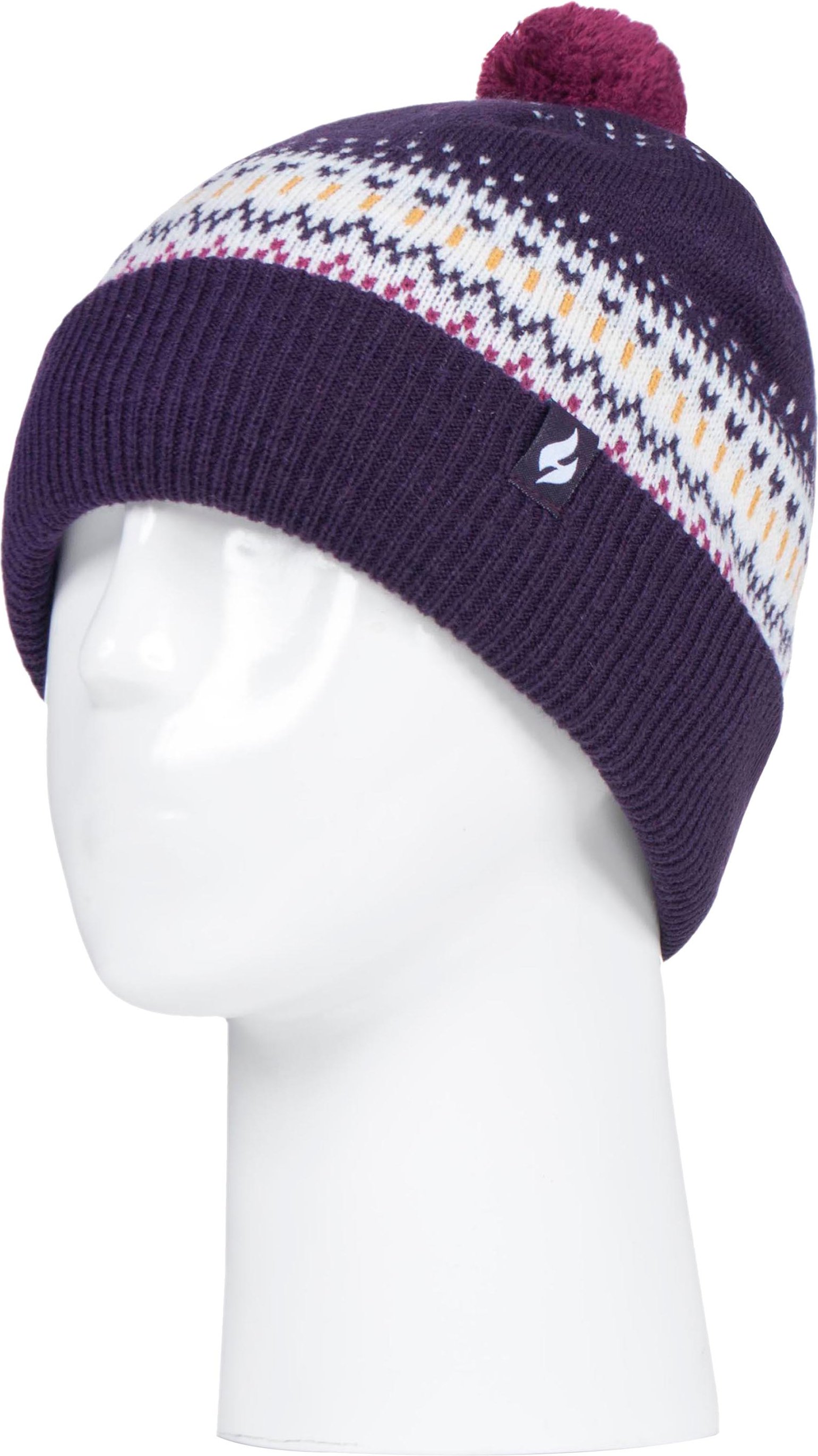HEAT HOLDERS - Damen / Frauen gestrickte Beanie Bommelmütze mit Pom Pom