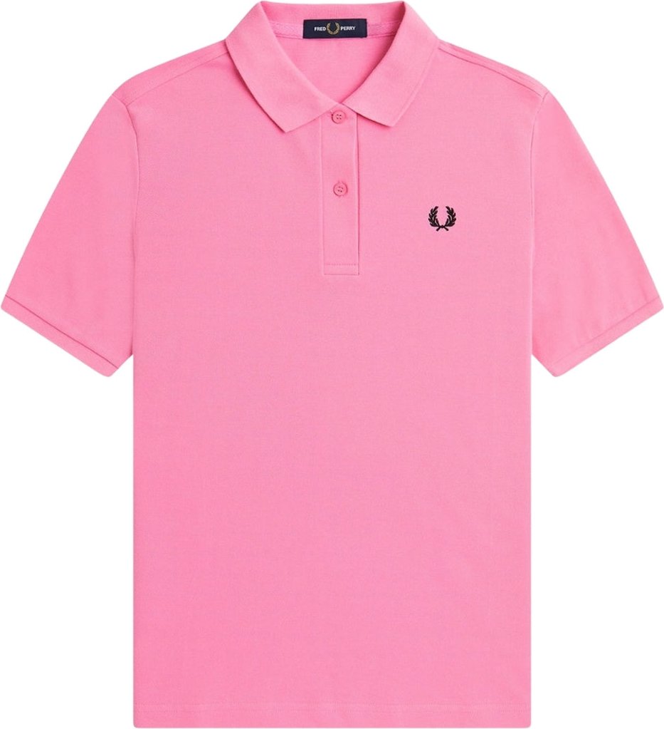 Fred Perry Schlichtes, leuchtend rosa Poloshirt
