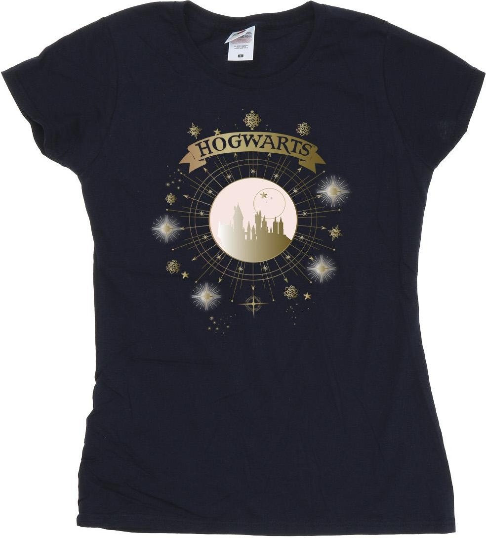 Harry Potter - "Hogwarts" T-Shirt für Damen (Marineblau)