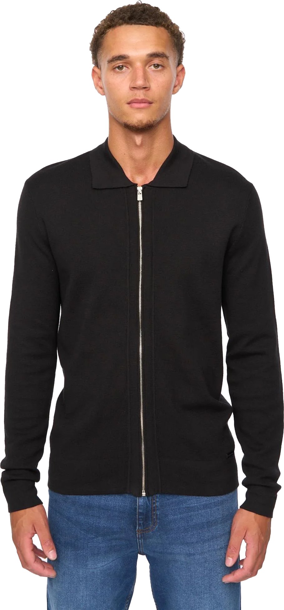 Duck and Cover - "Melfi" Pullover für Herren, Mit Reißverschluss trennbar, Jerseyware (Schwarz)