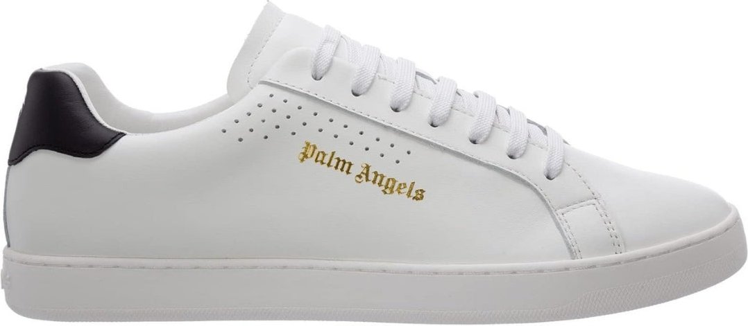 Palm Angels Neuer Tennis-Sneaker aus Kalbsleder in Weiß