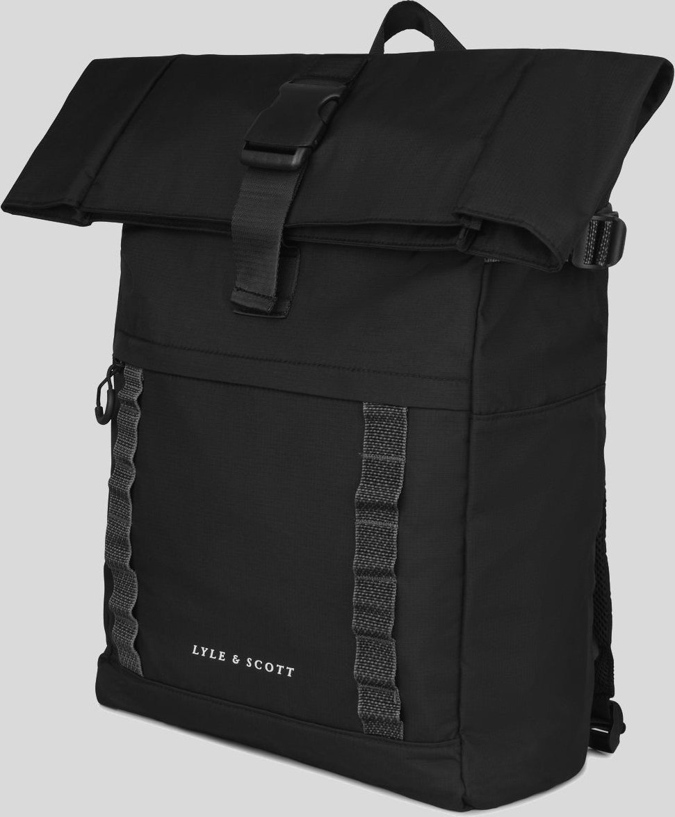 Thumbnail - Lyle & Scott Ripstop Rolltop-Rucksack Schwarz