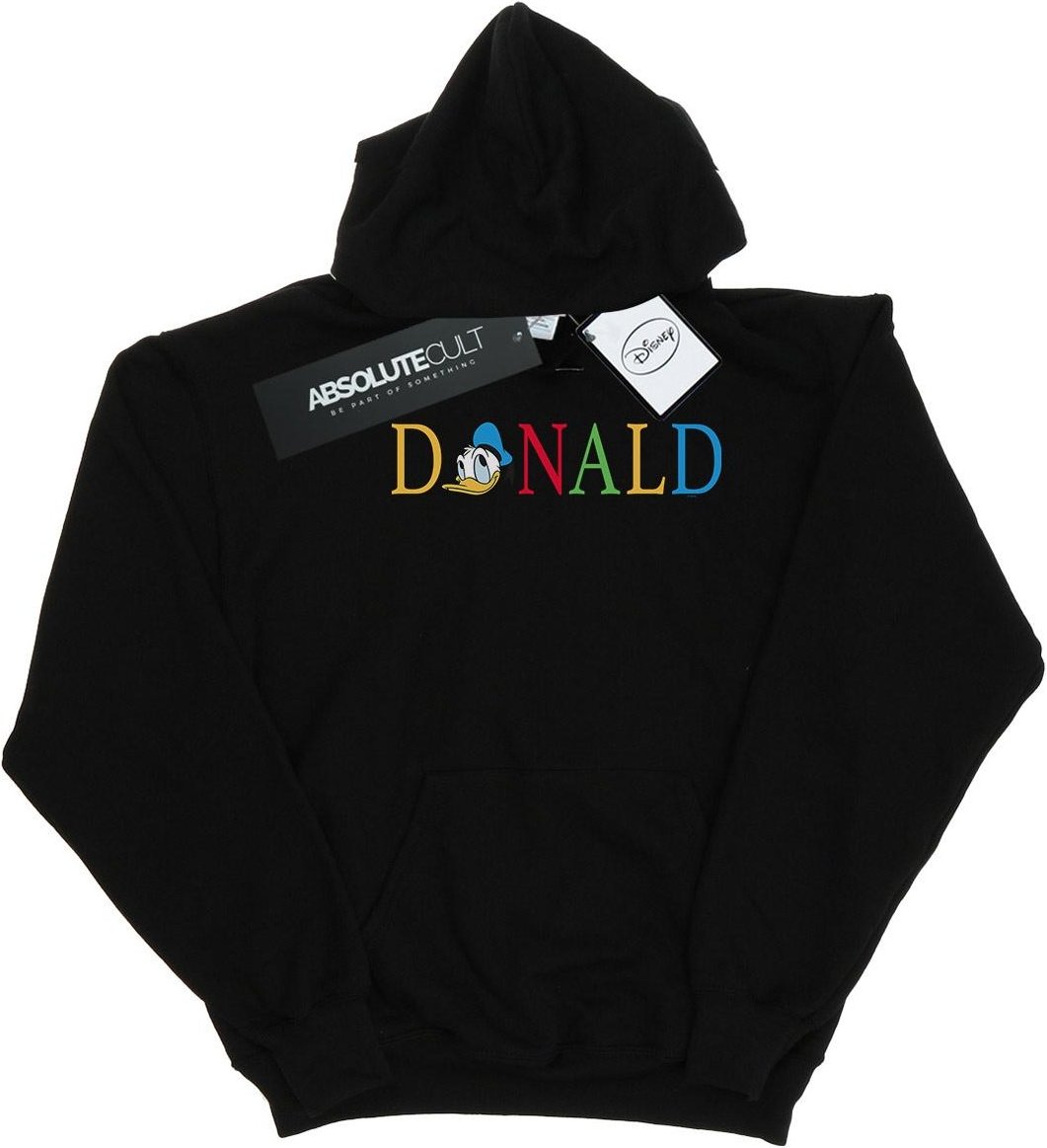 Disney - "Donald Duck Letters" Kapuzenpullover für Herren (Schwarz)