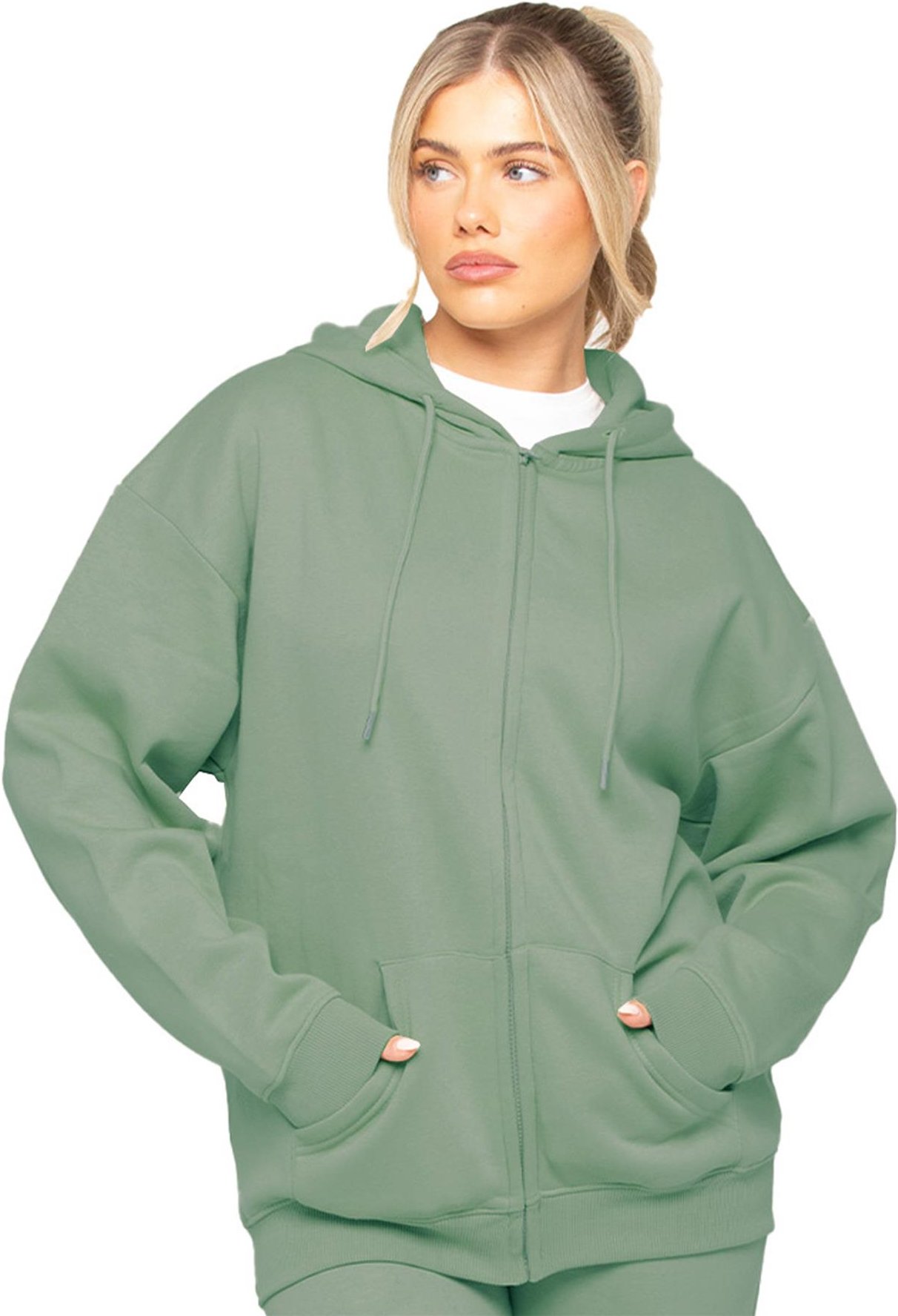 Enzo | Womens Oversized Zip Up Hoodie