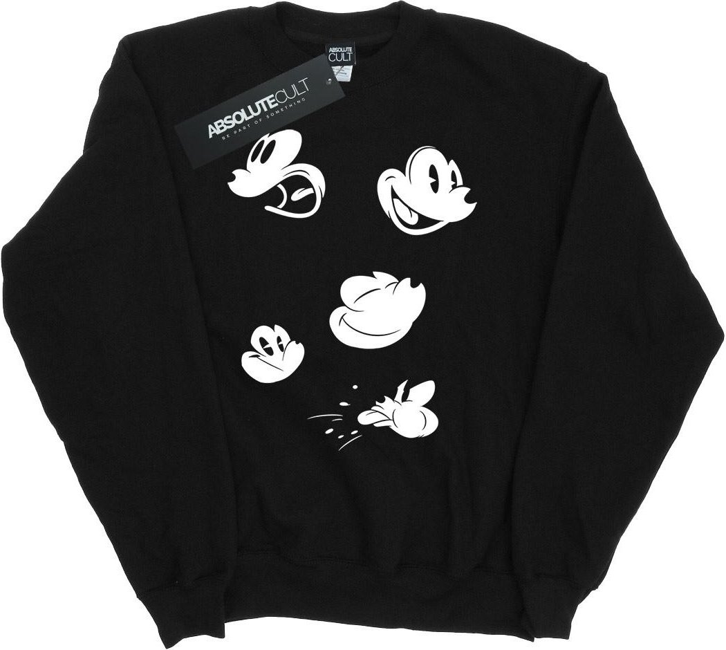 Disney - "Mickey Mouse Faces" Sweatshirt für Herren (Schwarz)