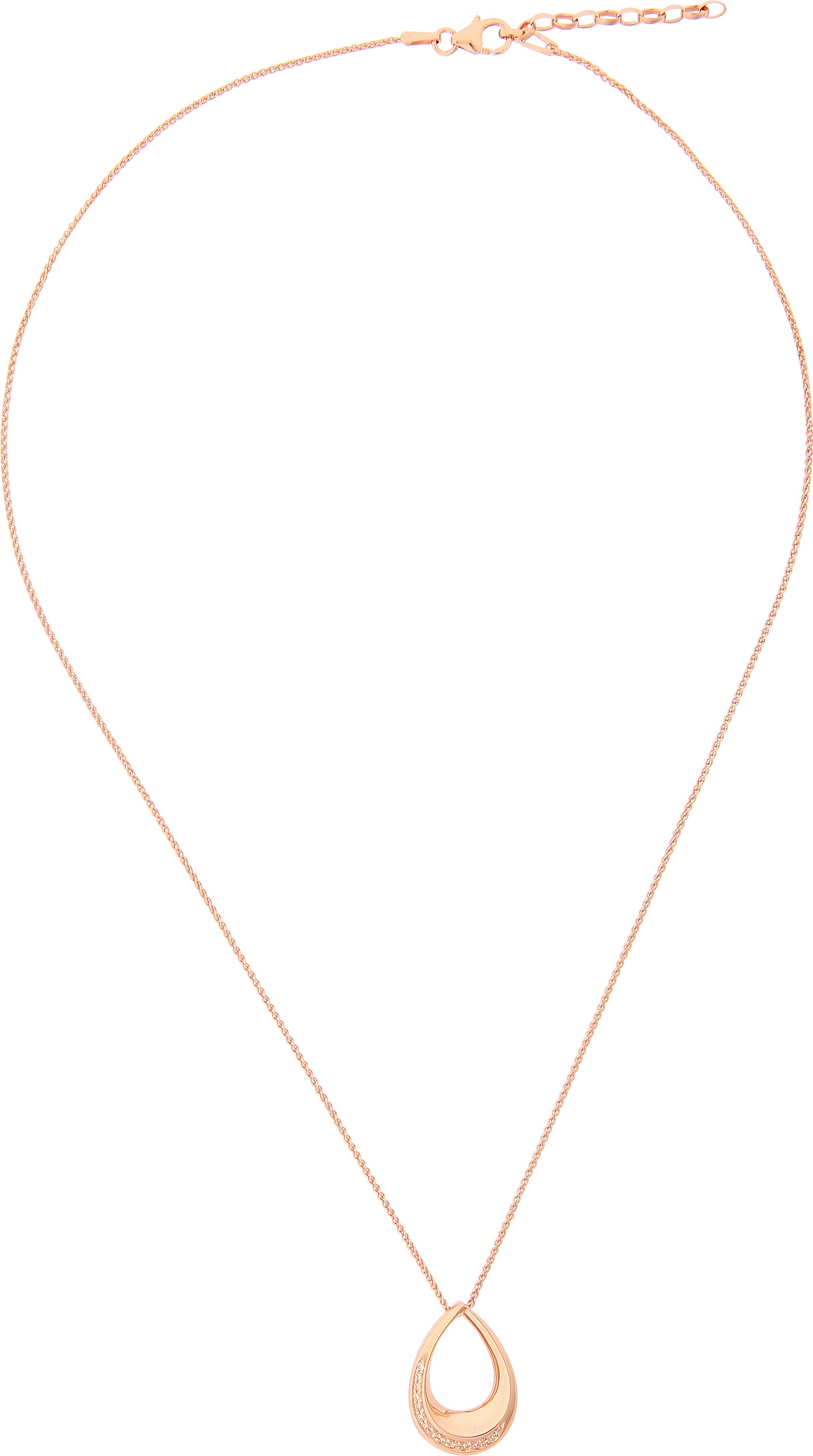 Orphelia 'Krista' Damen-Kette mit Anhänger, 925er Sterlingsilber, Rosé, ZH-7366