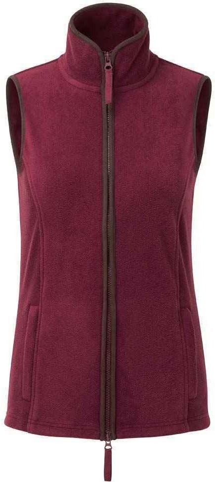 Premier Womens/Ladies Artisan Fleece-Weste (Burgund/Braun)