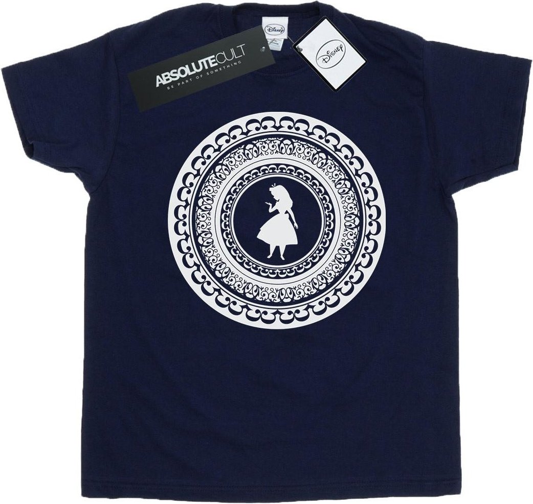 Disney - "Alice In Wonderland Circle" T-Shirt für Herren (Marineblau)