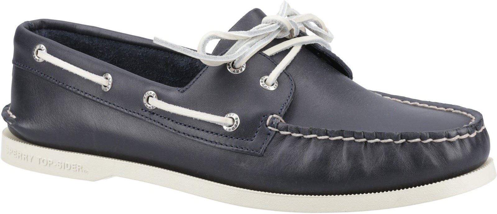 Sperry Authentische 2-Augen-Leder-Herren-Bootsschuhe in Marineblau