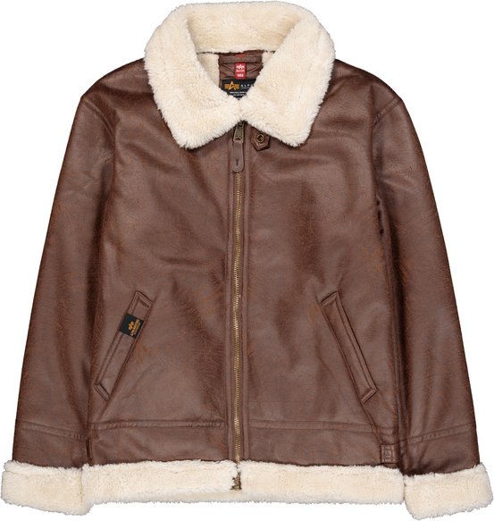 Thumbnail - B-3 Faux Leather Bomber Jacket
