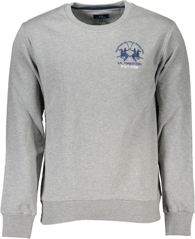 La Martina Grigio Baumwoll Herren Sweatshirt