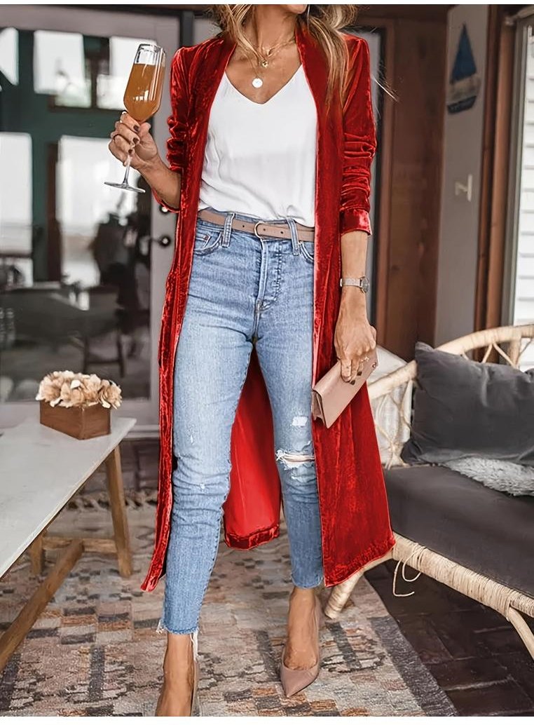 Thumbnail - Damen Offene Front Langarmjacke
