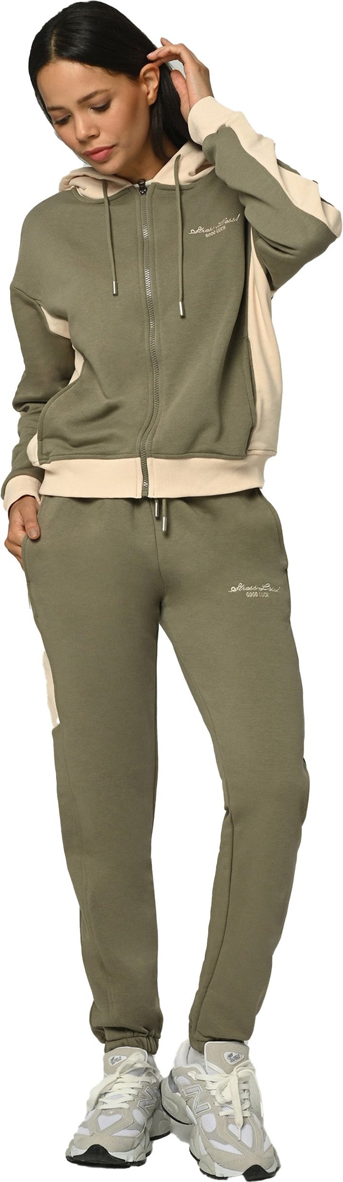 Tom Barron Damen-Trainingsanzug-Set Stress Loss mit Reißverschluss, lässig