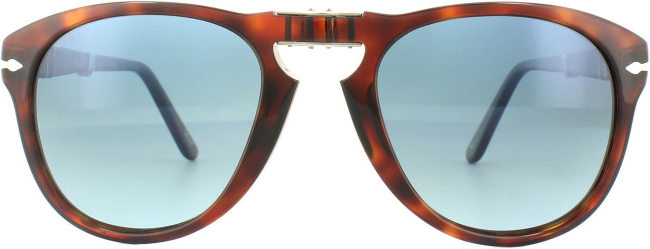 Persol Aviator Herren Braune Havana Blau Gradient Polarisierte Sonnenbrille