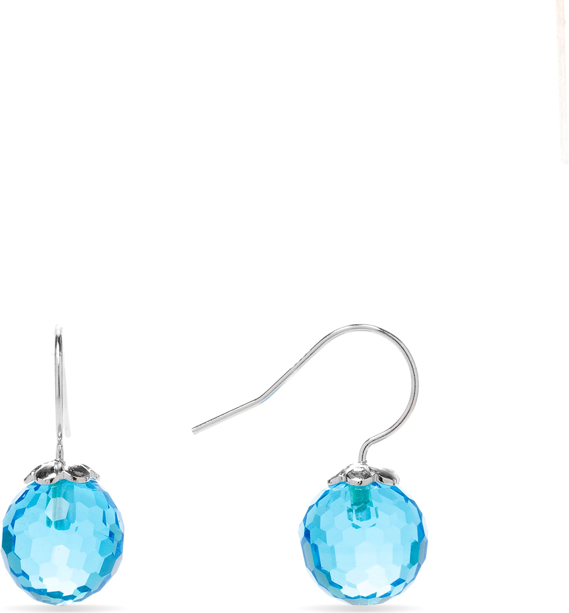 Luxenter Luxenter Ohrringe, 925er Sterlingsilber Geel und Aquamarin blauer Hydrothermalquarz rhodiniert