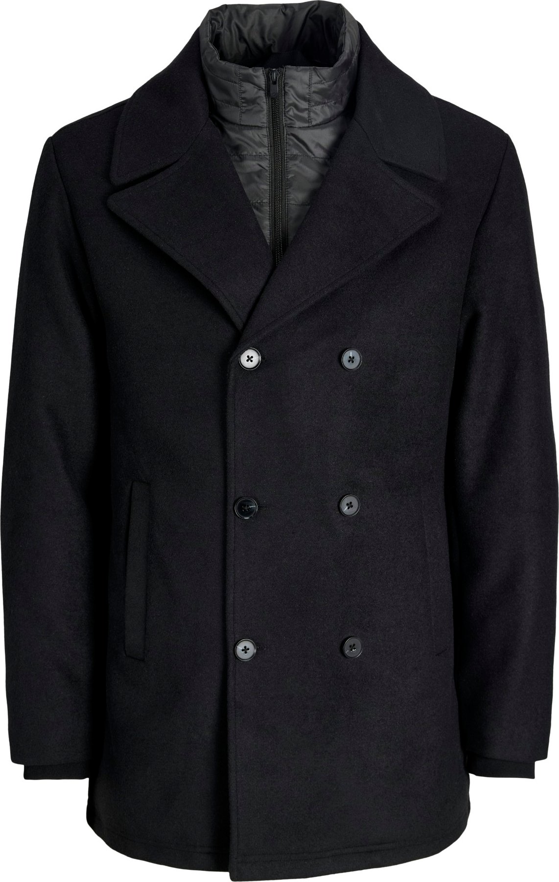 Jack & Jones Detroit Peacoat Jacket Schwarz