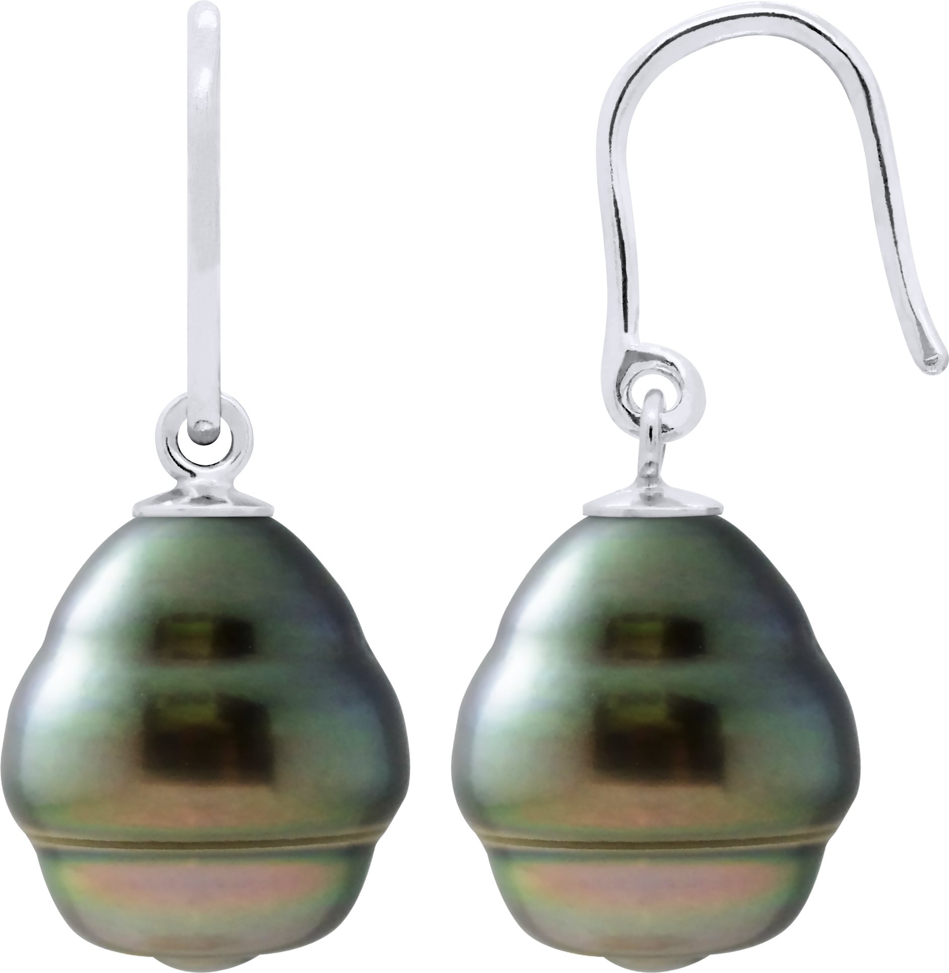 DIADEMA - Ohrringe - Silber und echte Tahiti-Perlen