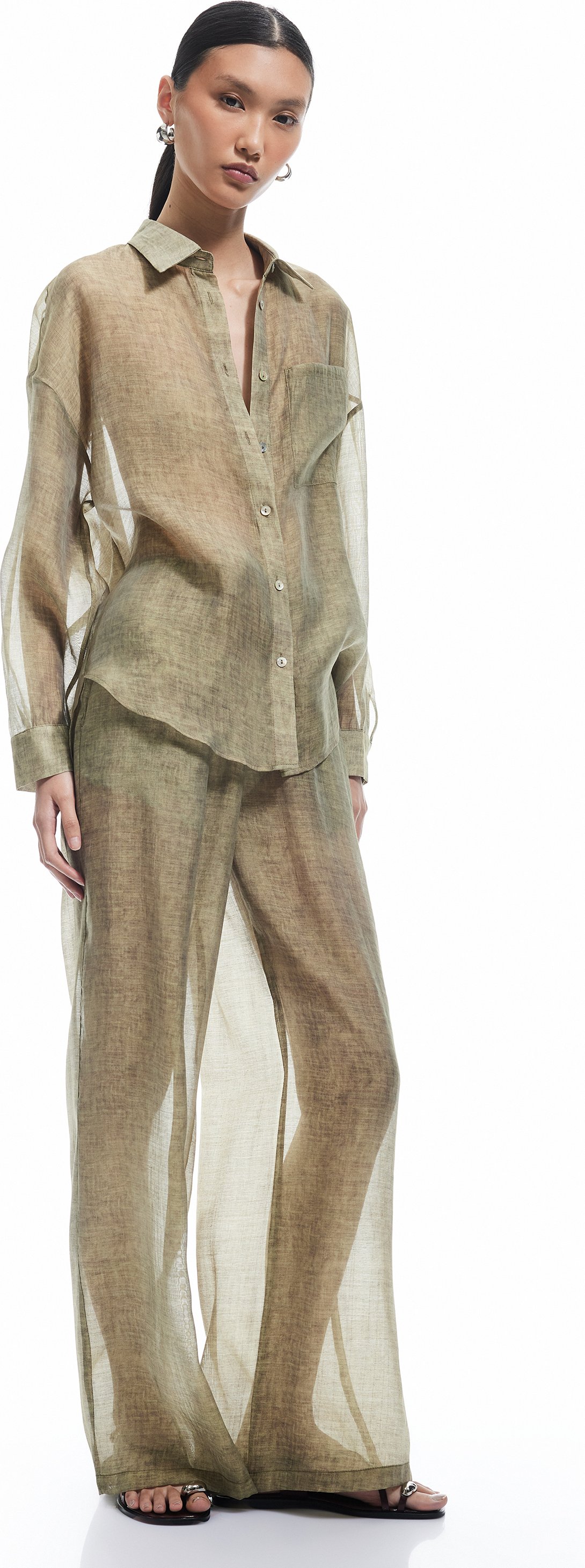 Koton HOSEN Koton Transparente Weite Hose