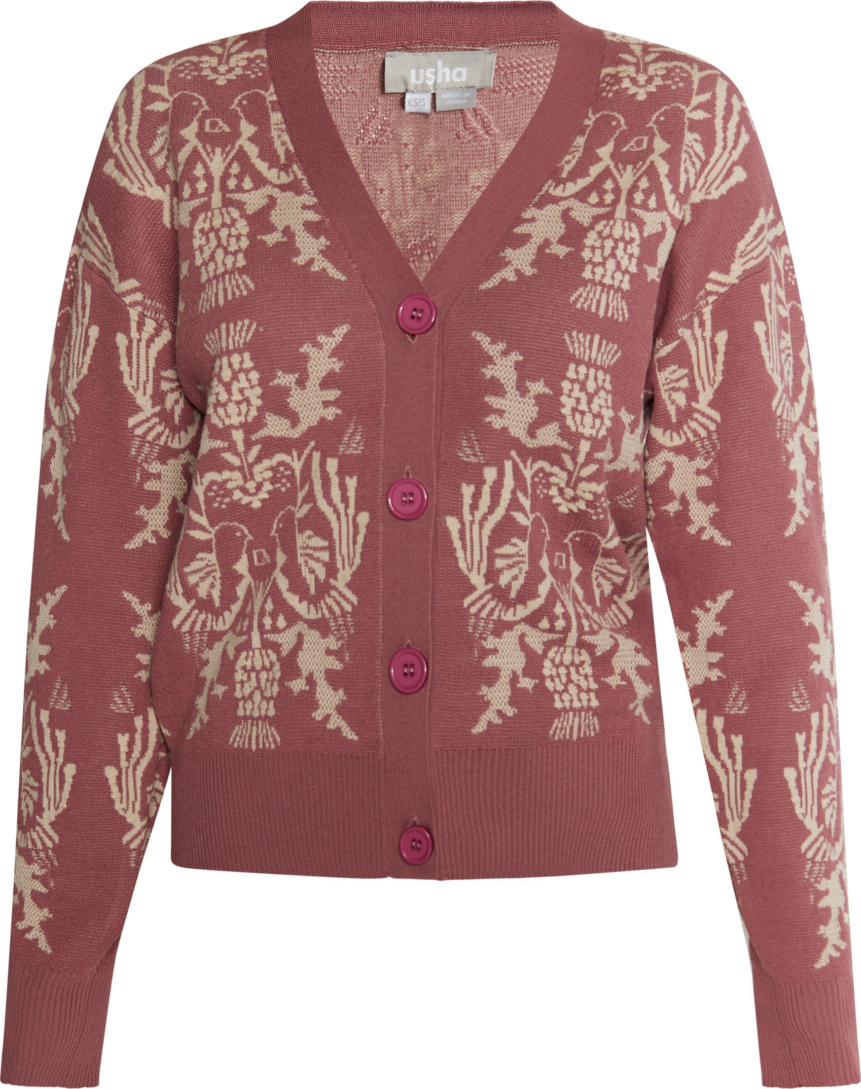 Thumbnail - usha Strickcardigan Damen Altrosa Creme