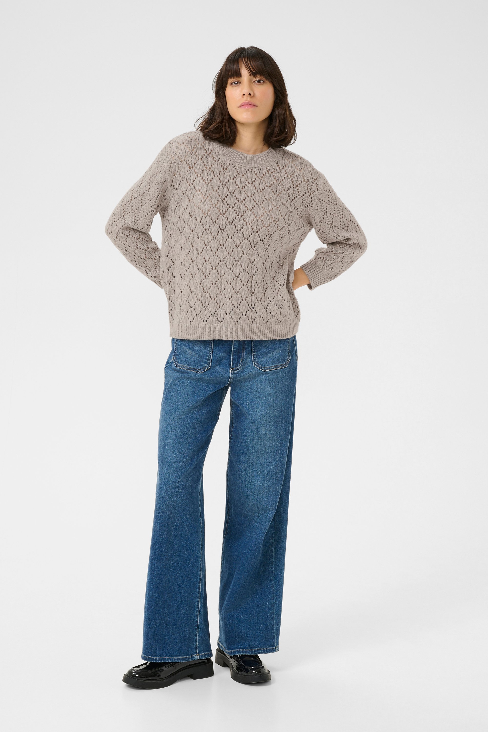 Strickpullover Loose fit light grey