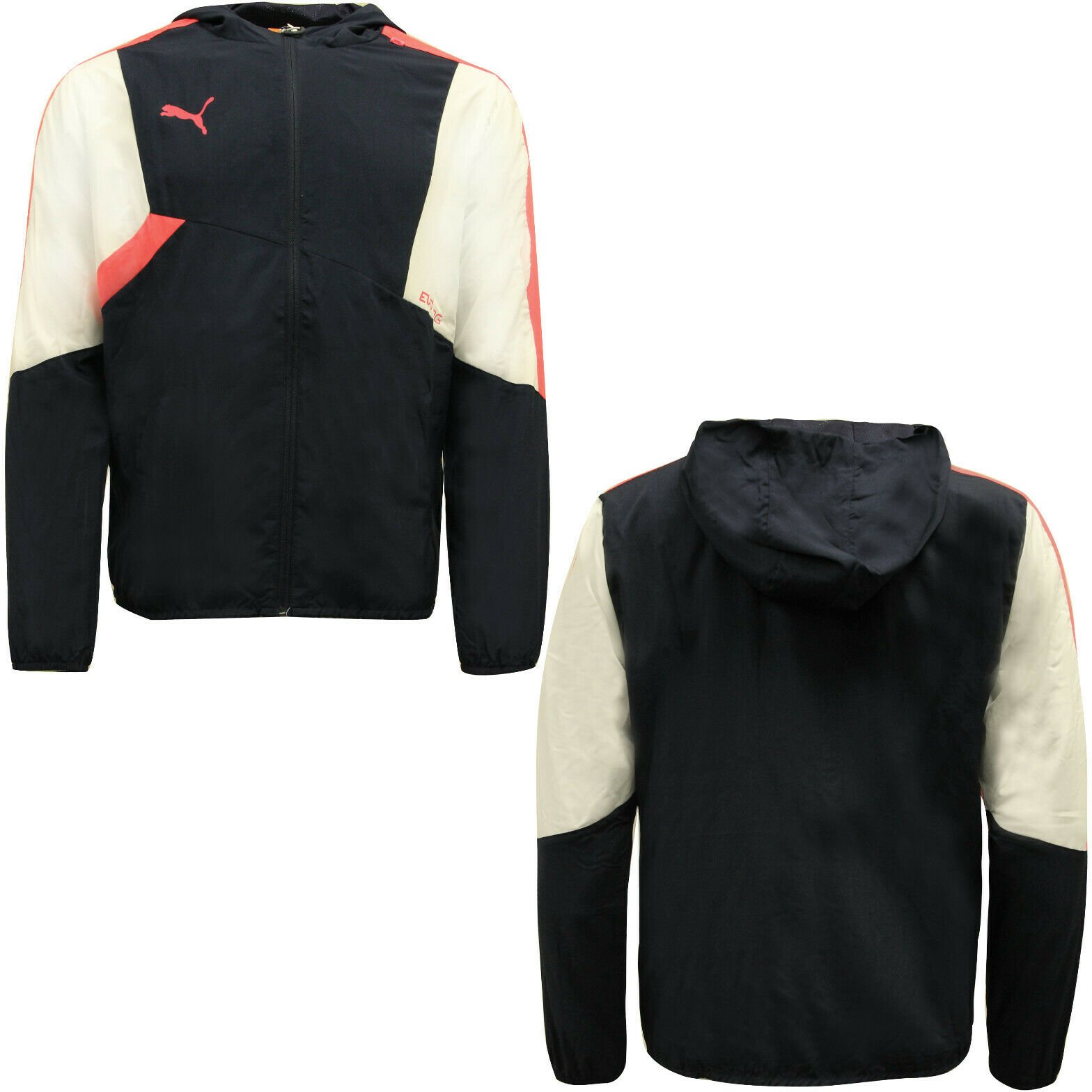 Puma it Evo Mens Navy Zip Up Training Hoody Hood Track Top Jacket 654398 57 A45a