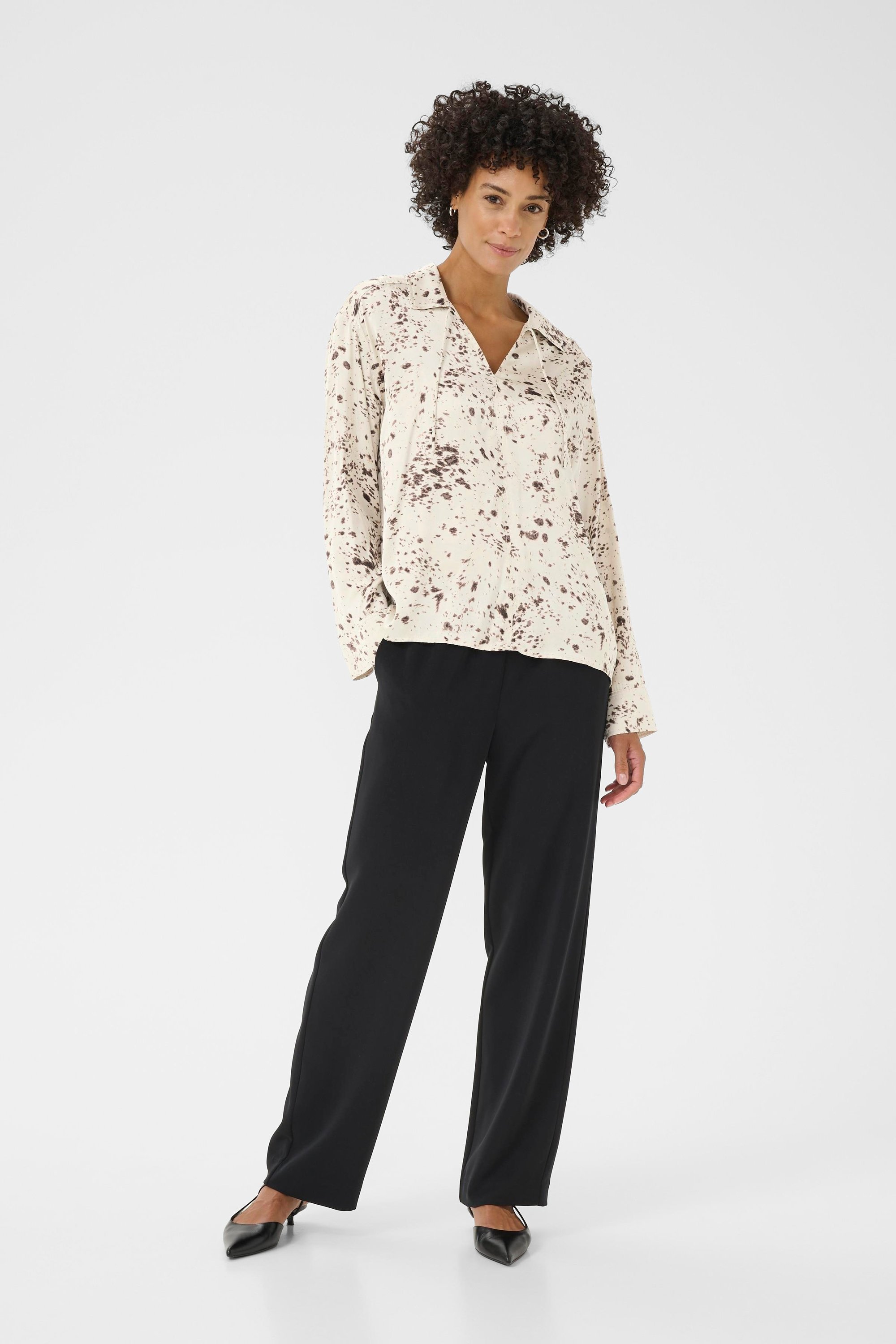 Langarm-Bluse SheenaPW Oversize fit offwhite