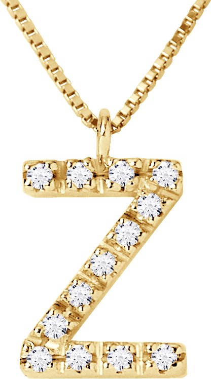 DIADEMA - Halskette mit Diamanten - Z -Gelbgold