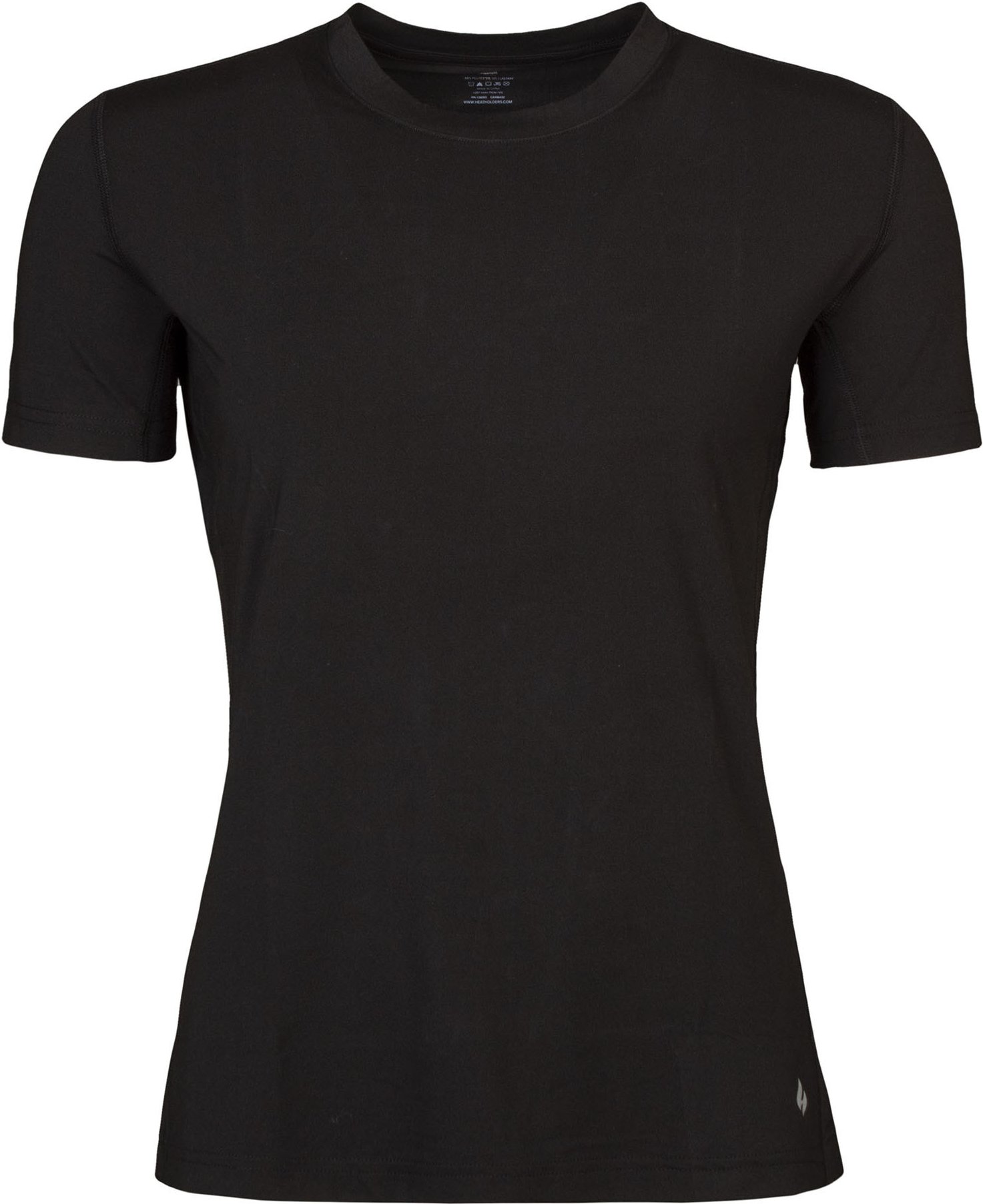 Damen Thermo-T-Shirt für den Winter | Wärmespeicher | Warmes Kurzarm-T-Shirt | Fleece gefüttertes Baselayer-Top - Schwar...