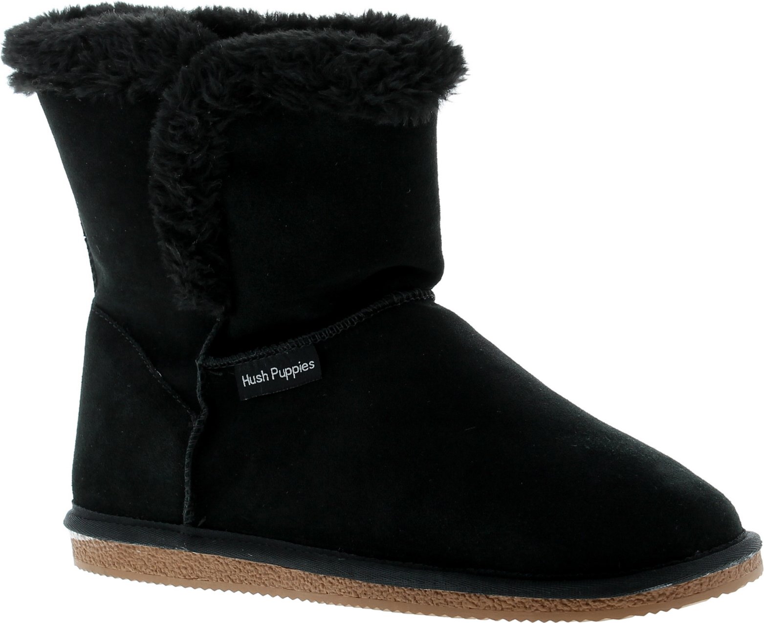 Thumbnail - Hush Puppies Womens Stiefel Ashleigh Leder Slip On schwarz