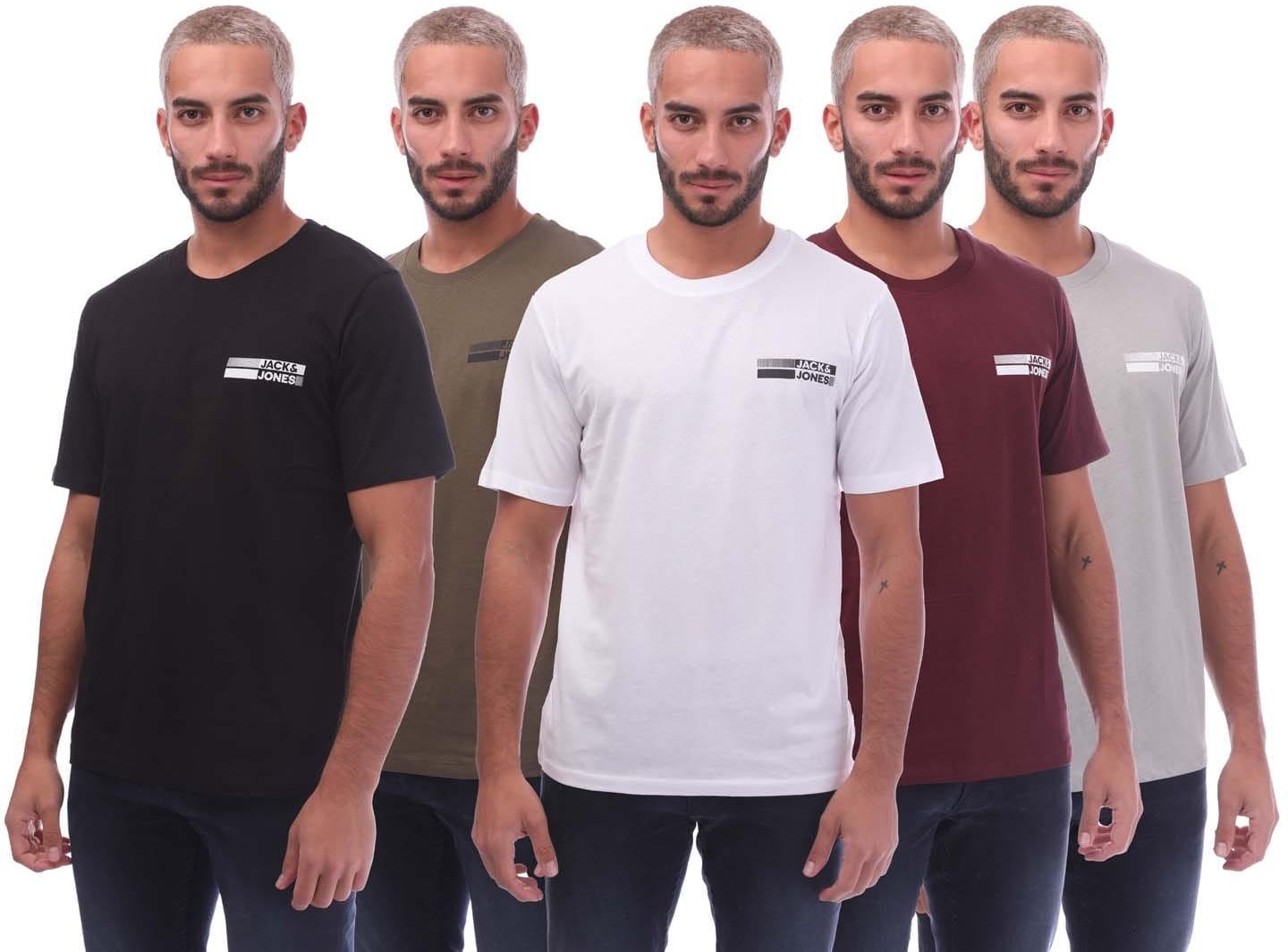 Jack And Jones - T-Shirt für Herren(5er-Pack) (Bunt)