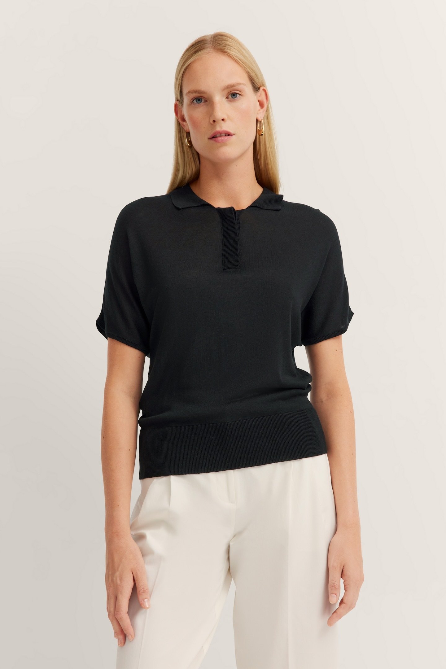 Bugatti Damen Strickpullover mit kurzen Ärmeln