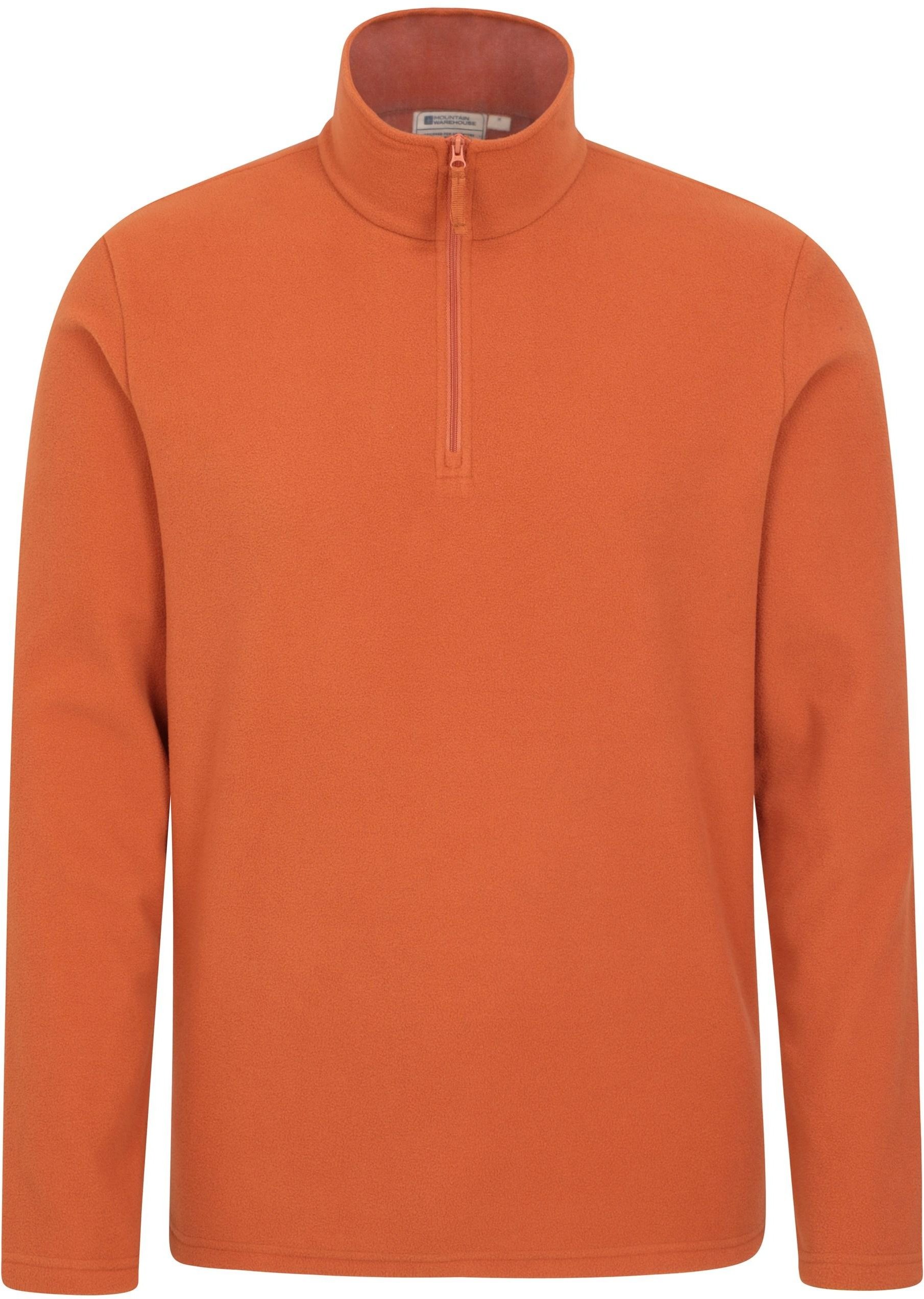 Mountain Warehouse - "Camber II" Fleece-Oberteil mit halbem Reißverschluss für Herren (Dunkel Orange)