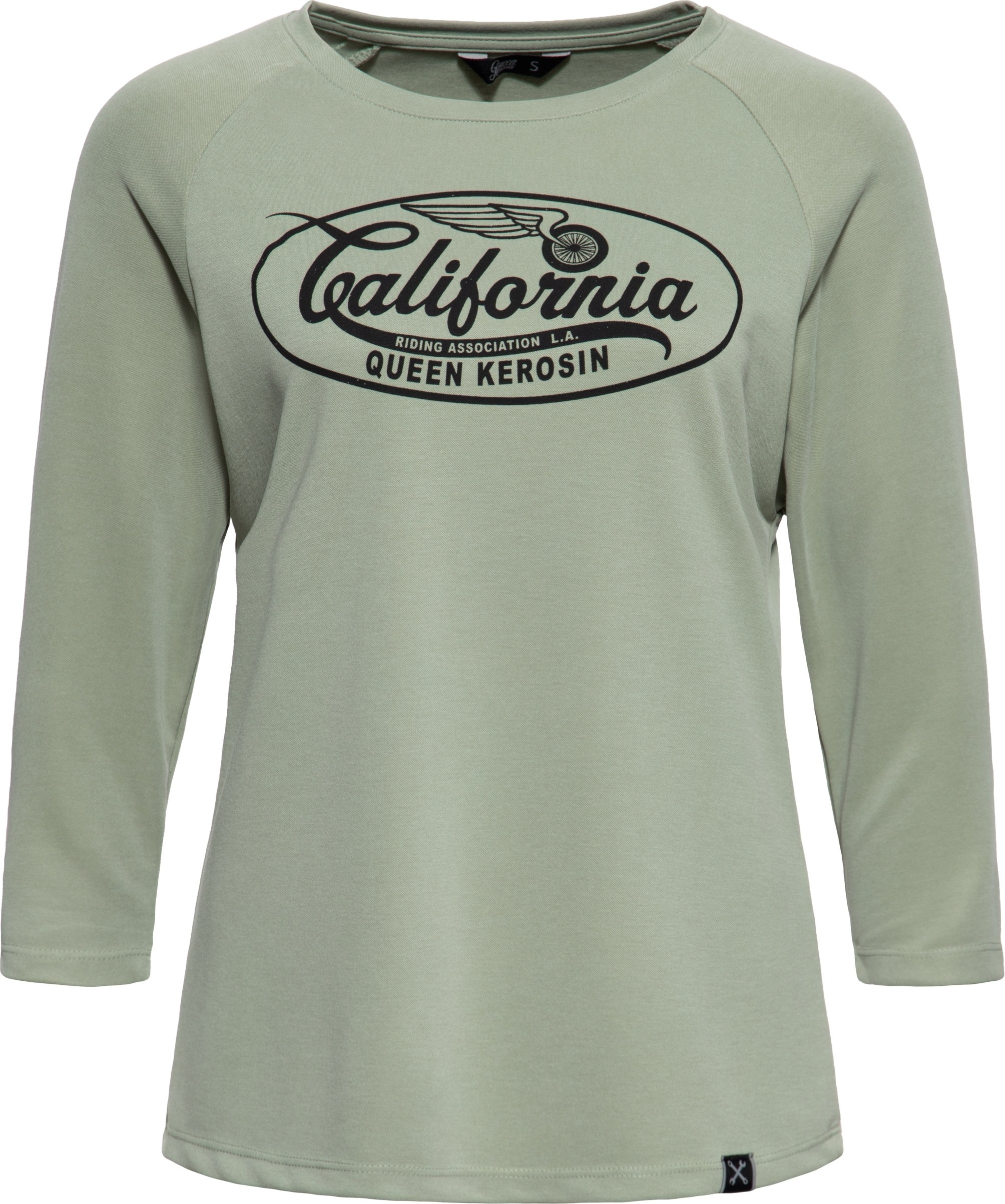 Queen Kerosin Damen Langarmshirt California grün