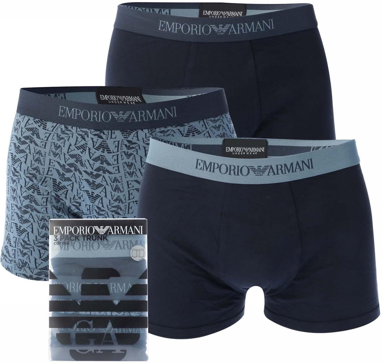 Emporio Armani - Boxershorts für Herren(3er-Pack) (Grau/Schwarz)