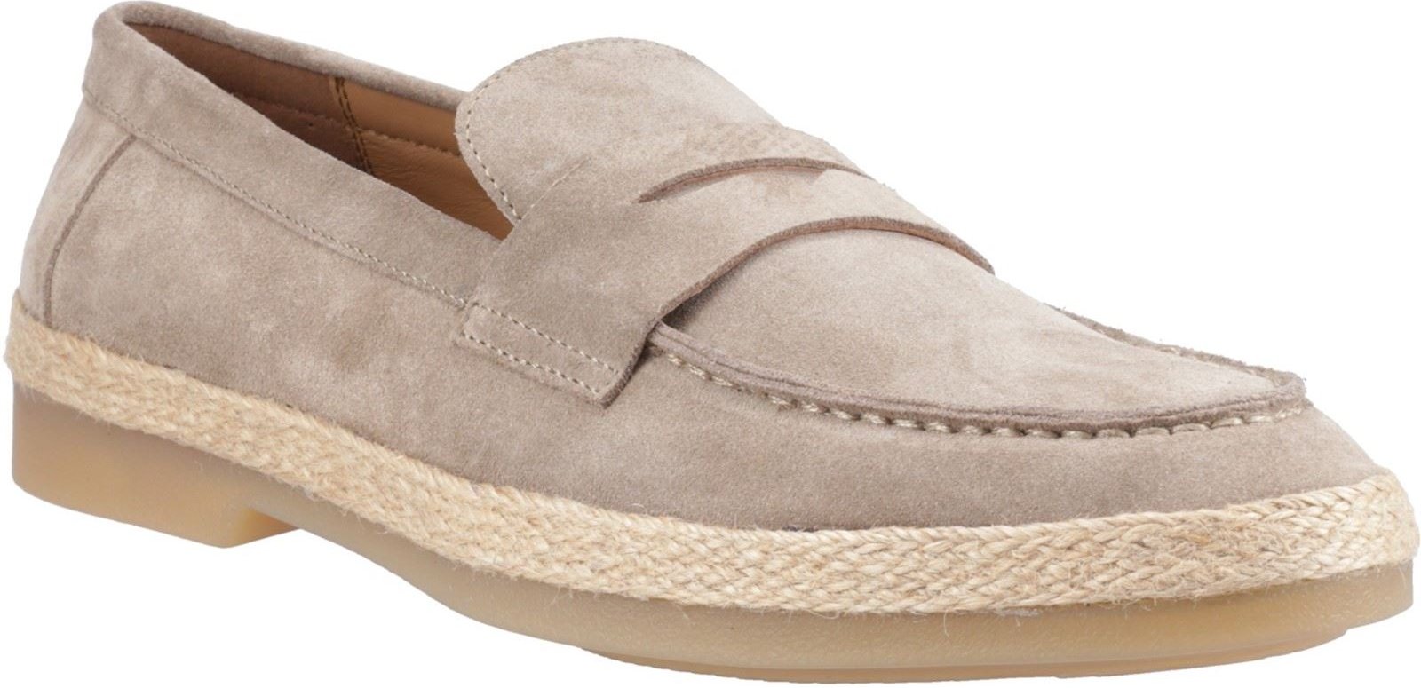 Hush Puppies Laurence Wildleder Herren Mokassins in Taupe