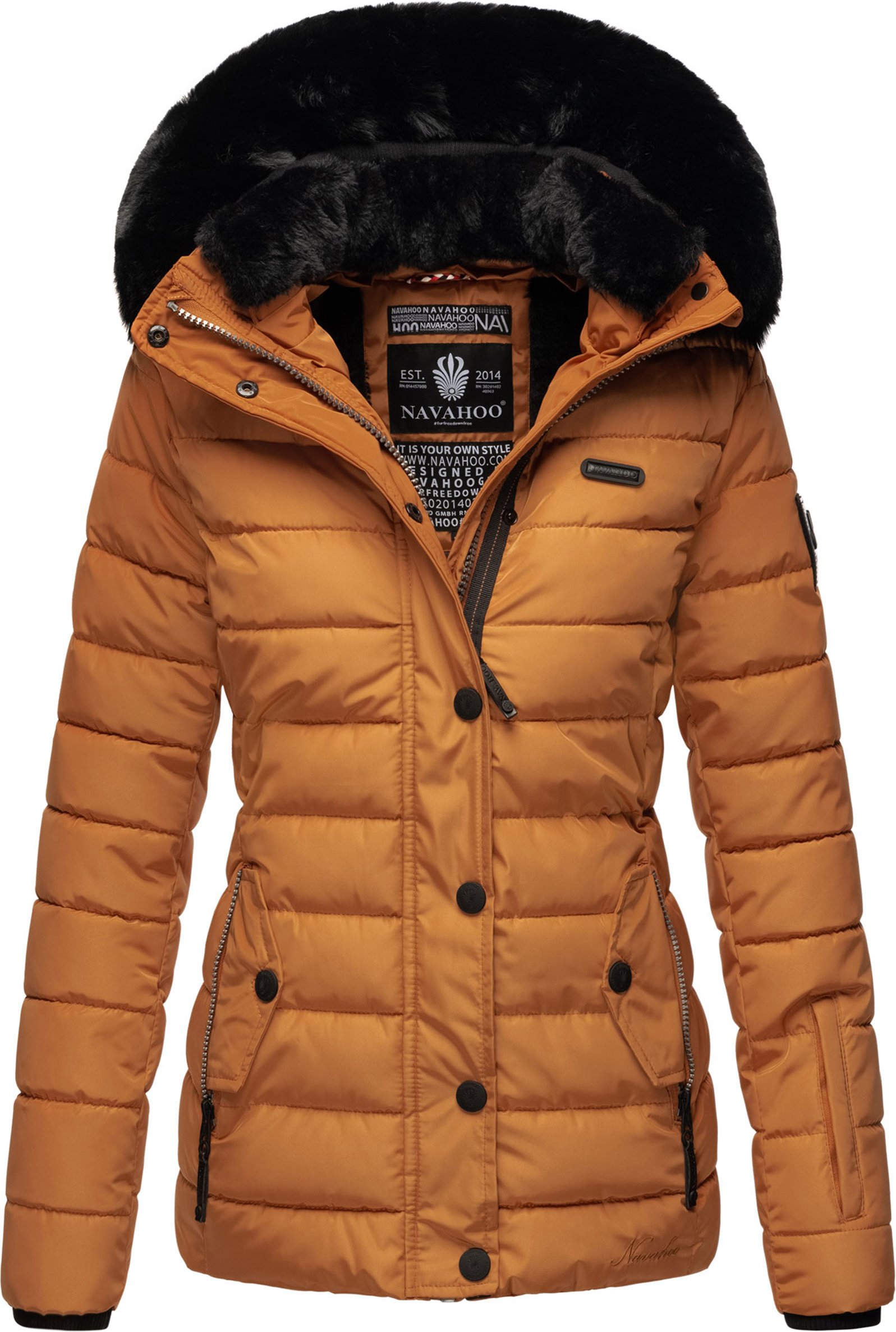 Navahoo Damen Winter Steppjacke Milianaa – Warm, Kuschelig & Wetterfest mit Kapuze