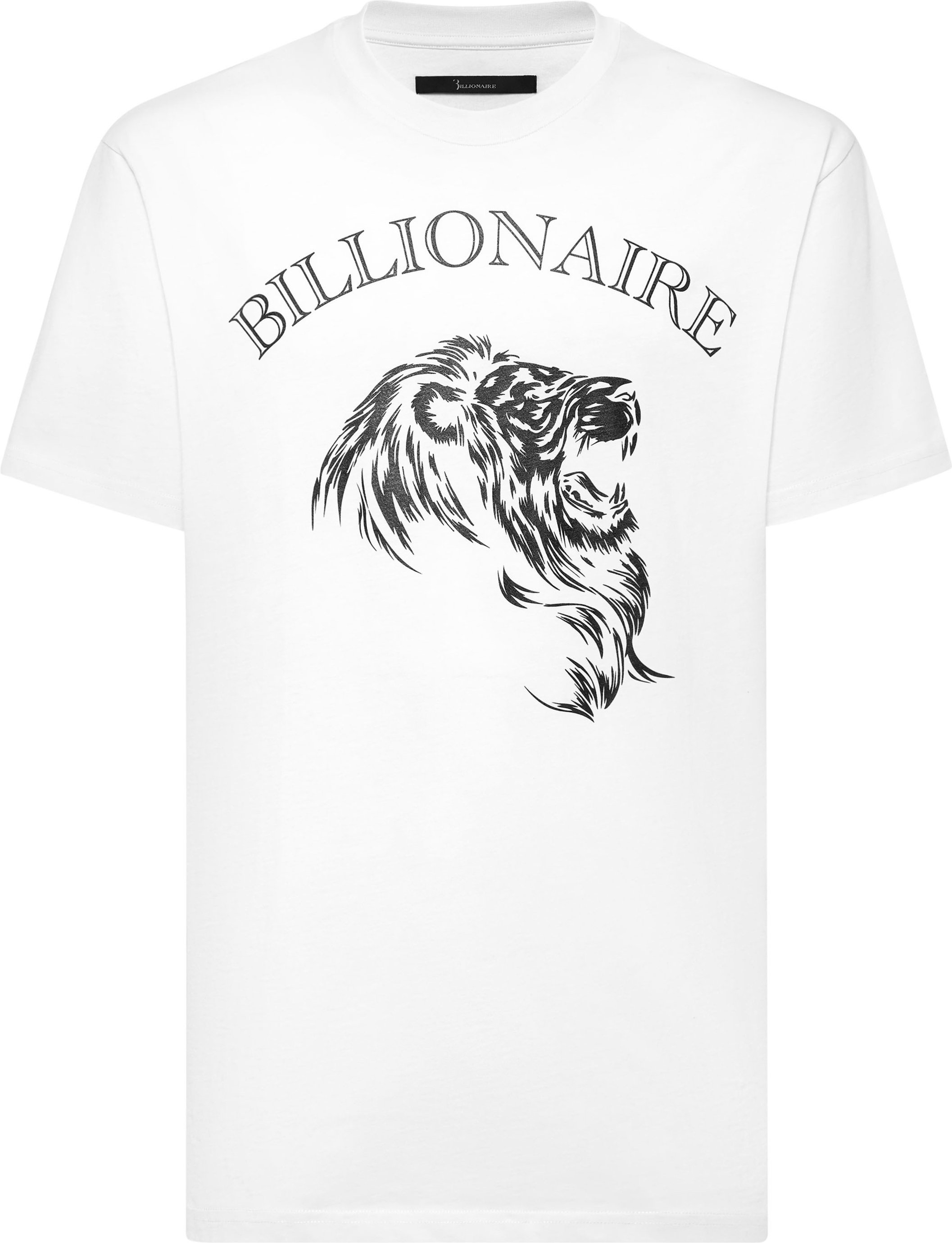 Embroidered Round Neck T-Shirt Lion