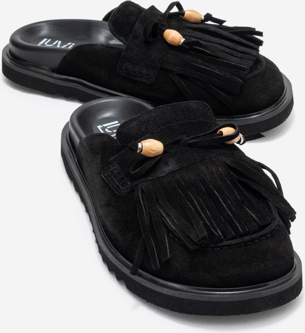 Carol Tassel Leather Mule