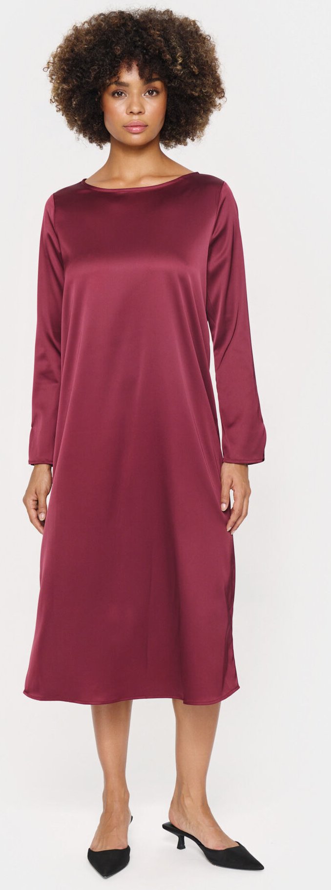 Kleid Gerade Passform Burgundy