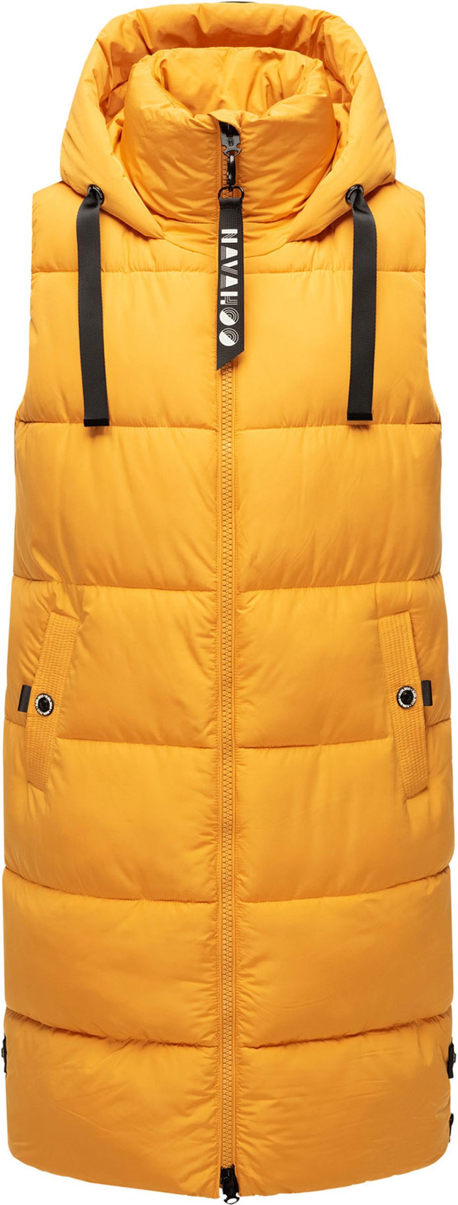 Navahoo Damen Steppweste Schnuffelchen – Lang & Stylisch mit Kapuze