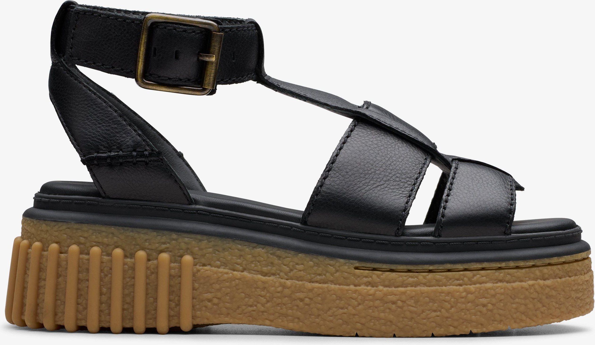 Evamar Sonnen Schwarze Leder Sandalen