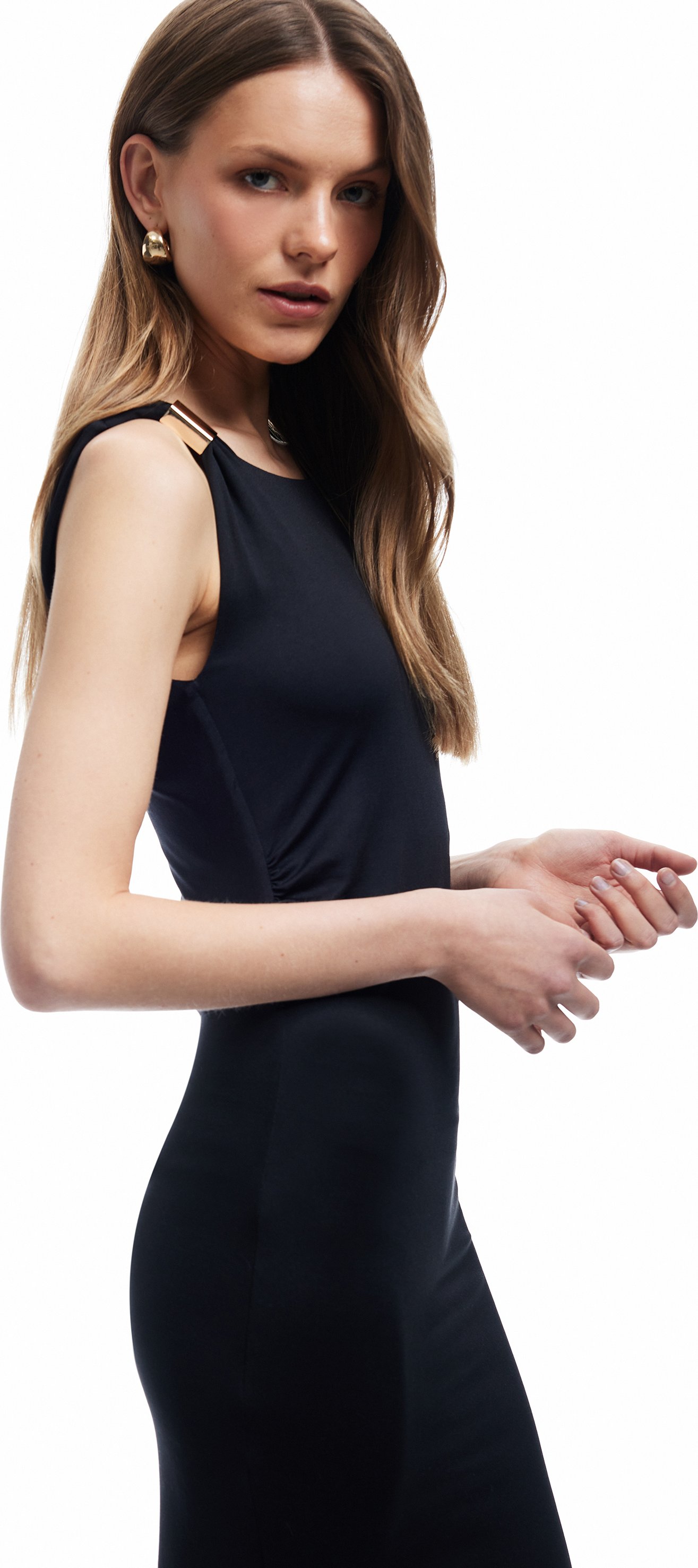 Koton KLEIDER Koton Asymmetrisches Ärmelloses Midi-Kleid