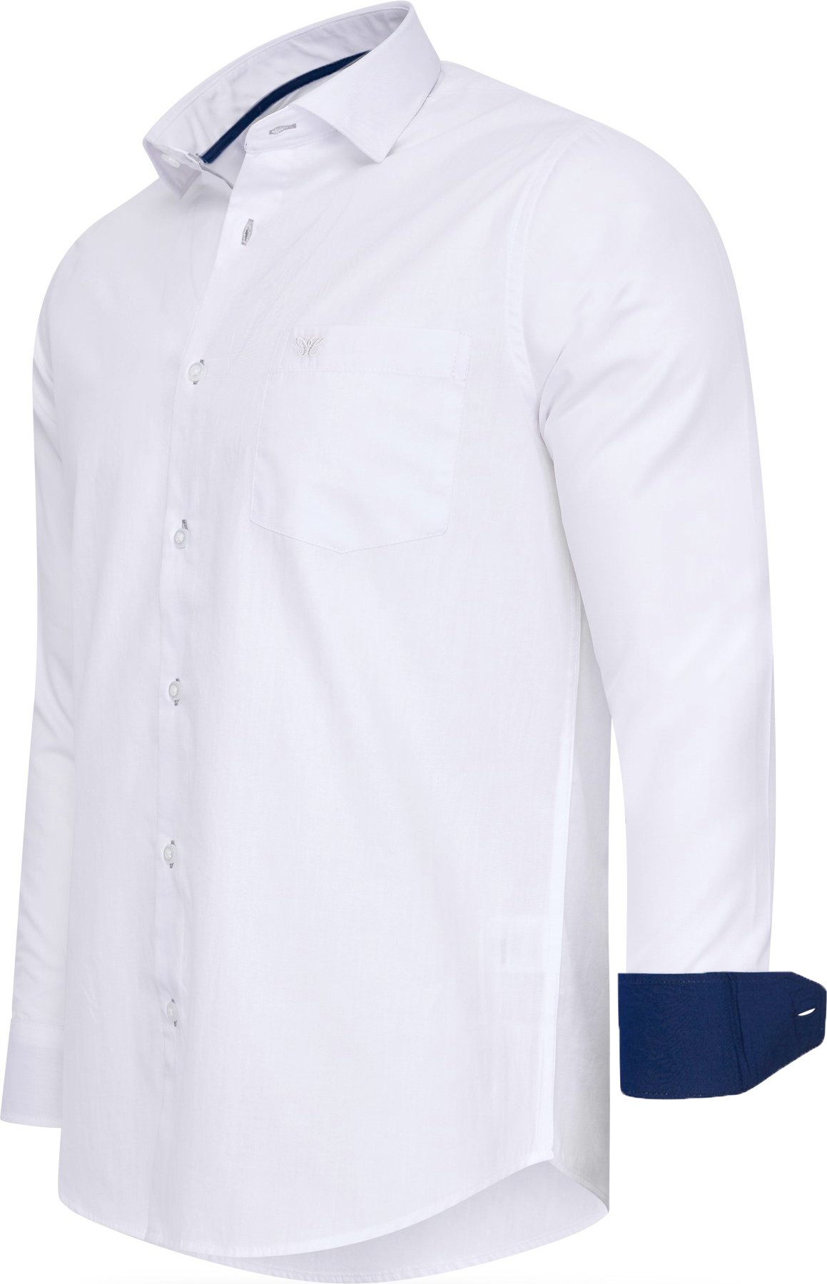 Stretch Overhemd Milano von Cappuccino Italia in der farbe Weiss.