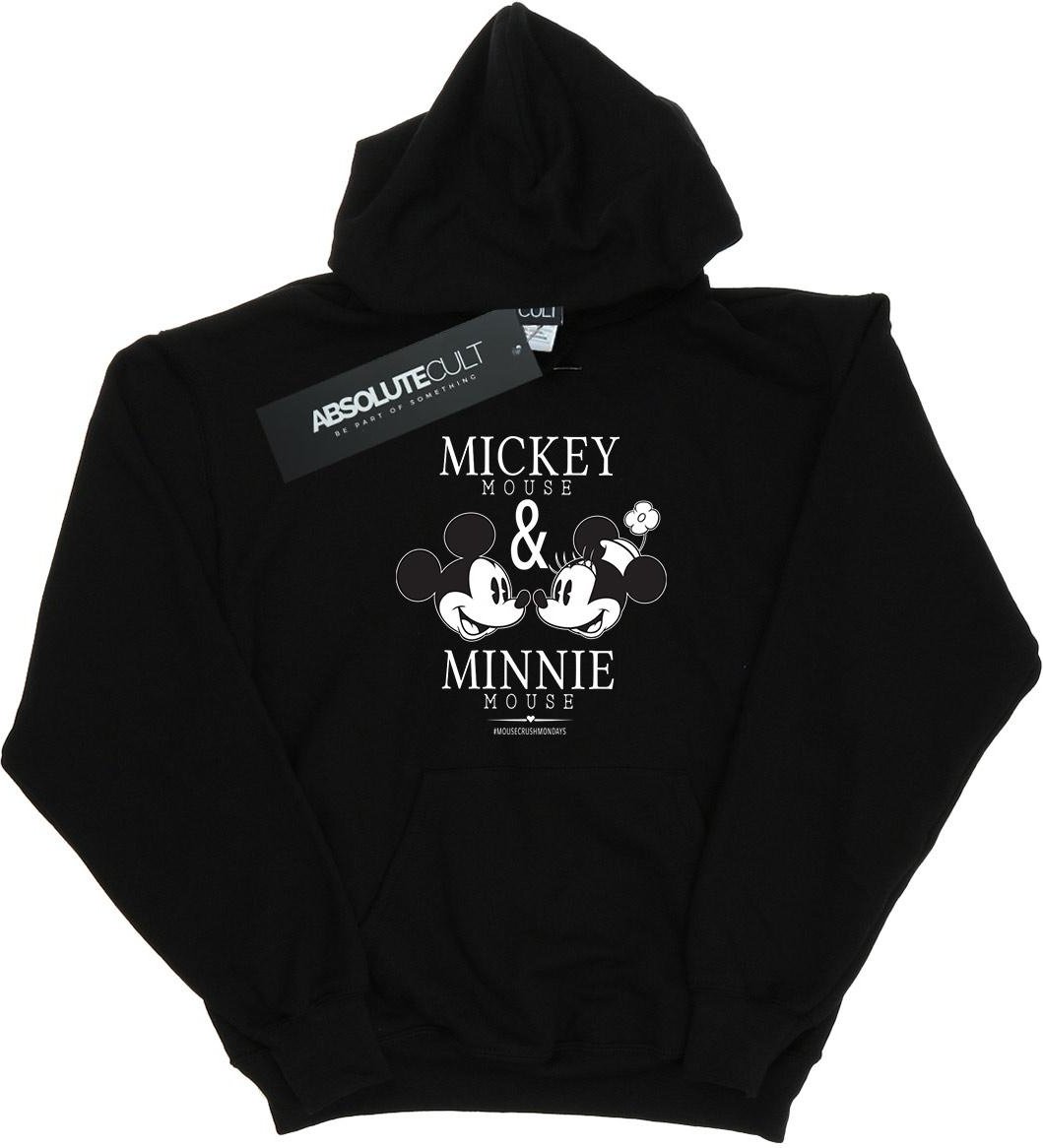 Disney - "Mickey And Minnie Mouse Mousecrush Mondays" Kapuzenpullover für Mädchen (Schwarz)