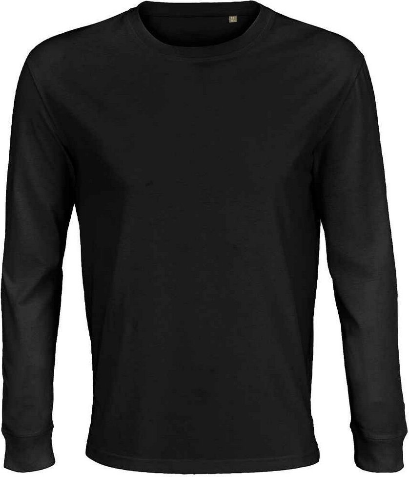 SOLS Unisex Adult Pioneer Langarm-T-Shirt aus Bio-Baumwolle (Tiefschwarz)