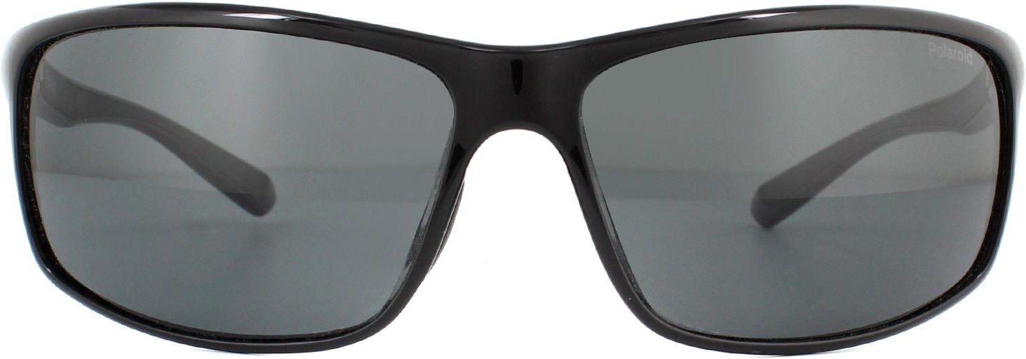 Polaroid Sport Wrap Mens Schwarz Grau Polarisierte Sonnenbrille