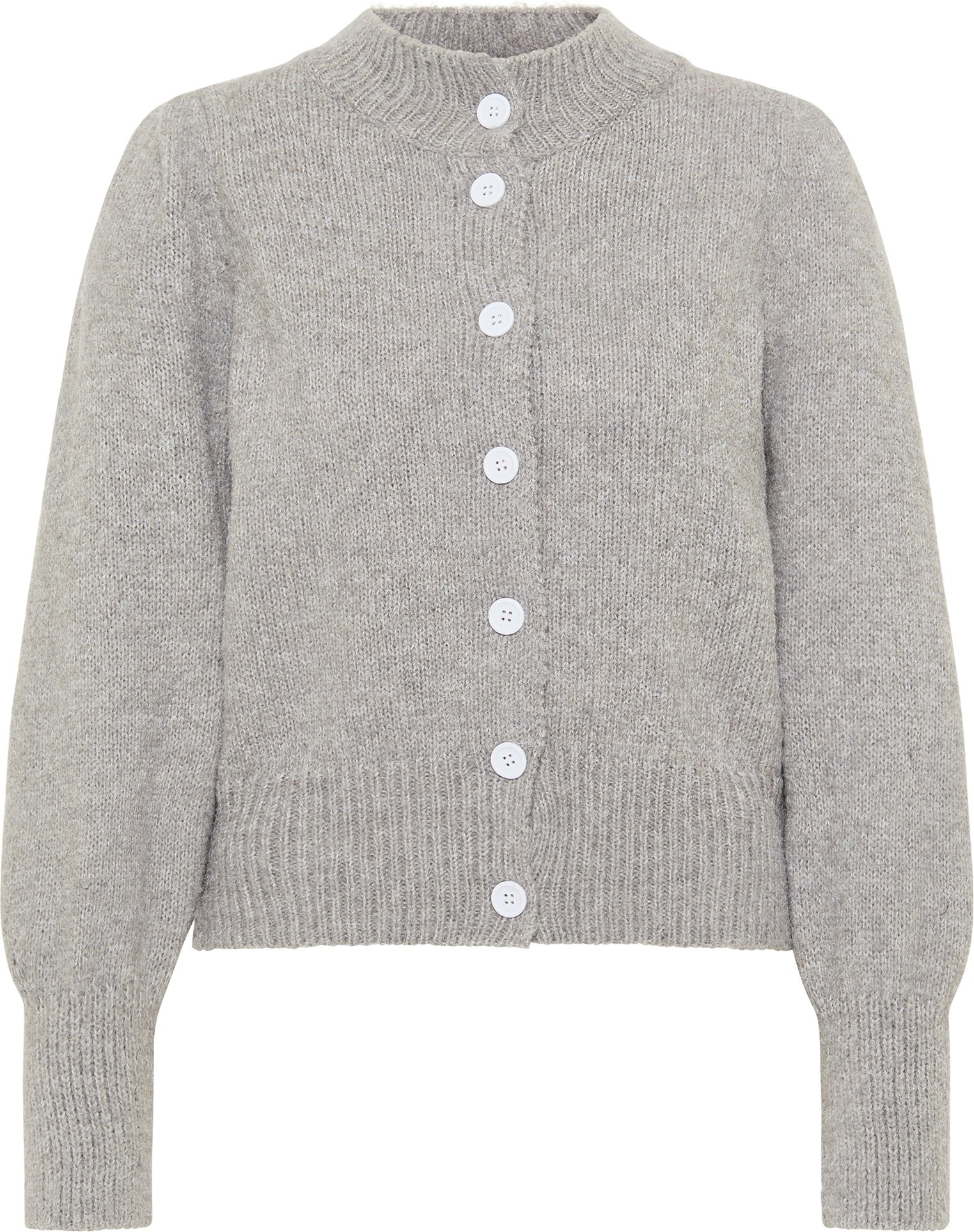 Mymo Strickjacke Damen grau melange